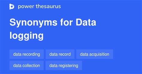Data Logging Synonym