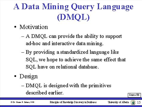 data mining query language javatpoint