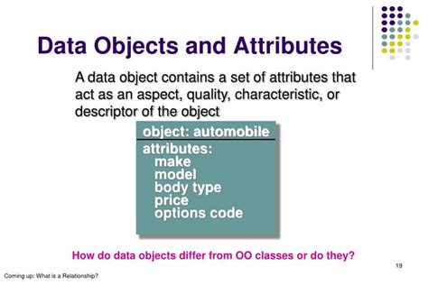 data objects and attribute types