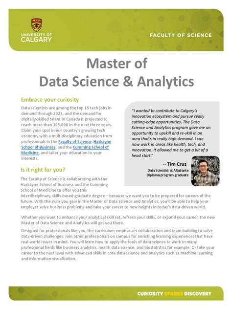 data science and analytics program at university of calgary