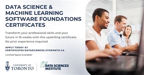 data science and machine learning software foundations certificates uoft reddit