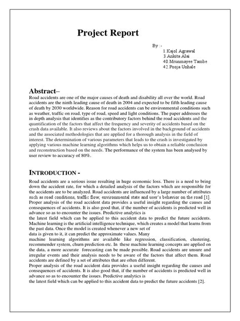 data science project report format