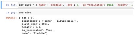 data structure in python dictionary