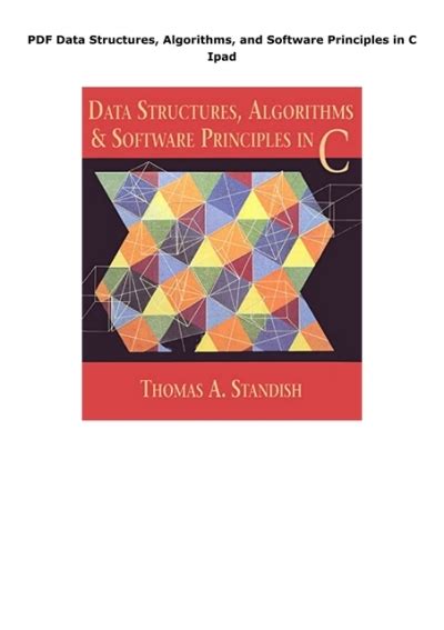 data structures algorithms and software principles in c pdf