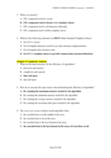 data structures and algorithms final review