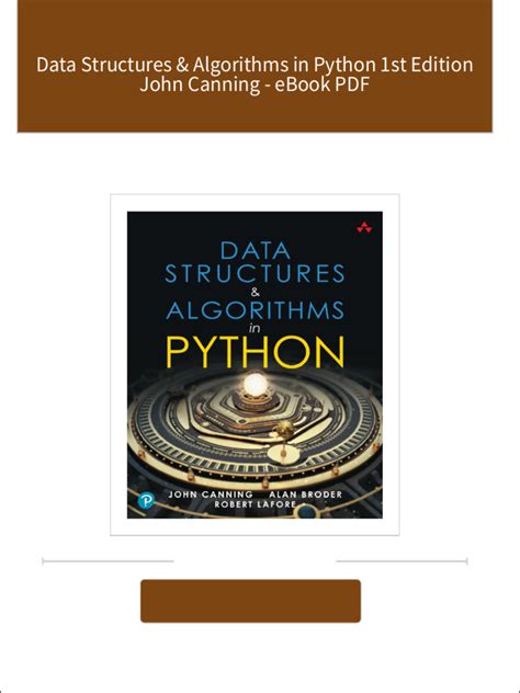 data structures and algorithms in python john canning pdf