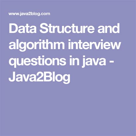 data structures and algorithms interview questions for java programmers
