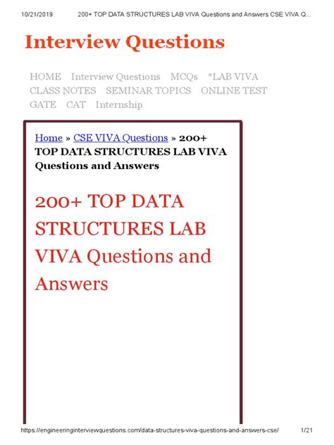 data structures and algorithms viva questions and answers pdf