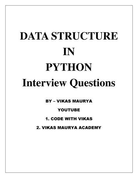 data structures in python interview questions