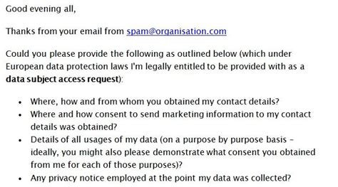 data subject access request email template