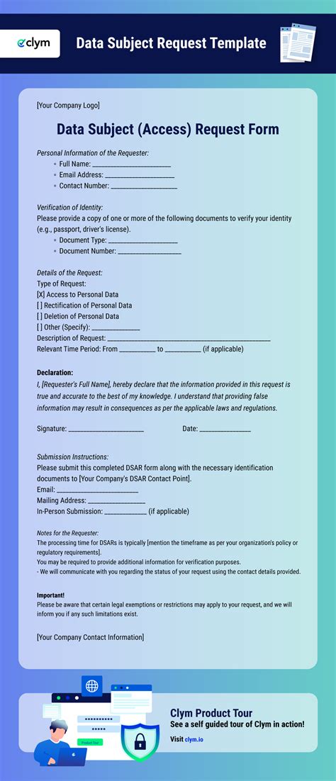 Data Subject Request Template