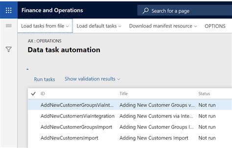 data task automation d365