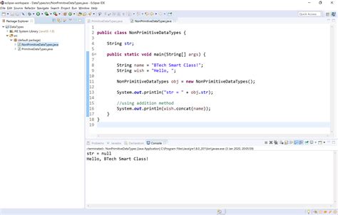 data type declaration in java