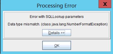 data type mismatch class java lang numberformatexception