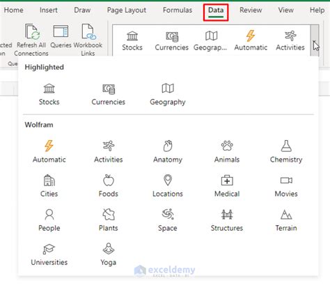 Data Types In Excel Missing