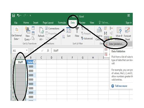 data validation tools in excel
