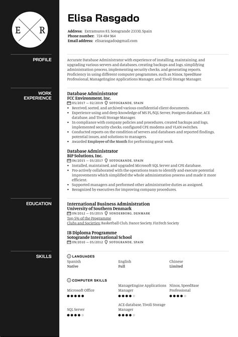 High Impact Database Administrator Resume to Get Noticed