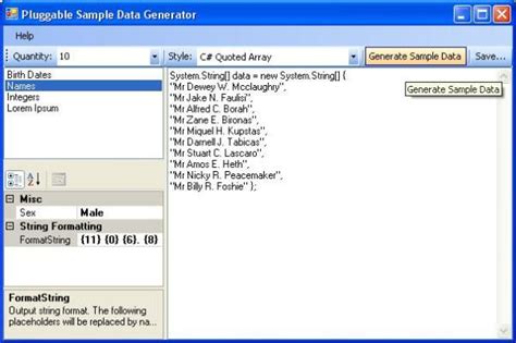 Database Sample Data Generator