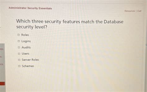 database security level features