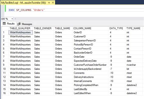 Database Table And Column Name Standards