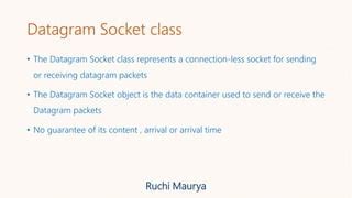 Datagram Socket Class Example