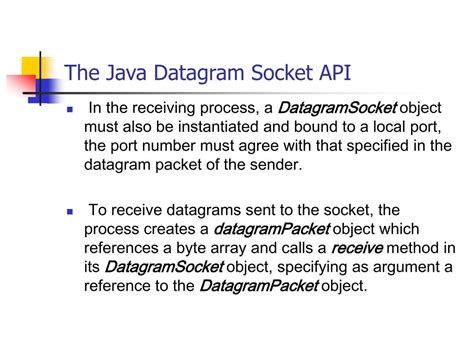 Datagram Socket Example Java