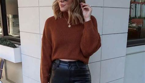 Date Night Outfit With Leather Pants