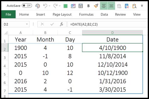 date & time function in excel with example