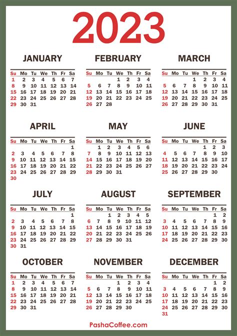 date and time 2023 calendar