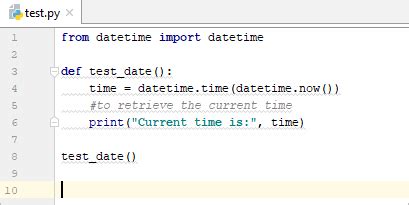 Date And Time Example