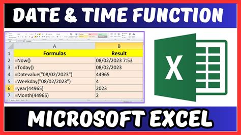 date and time function in excel in hindi