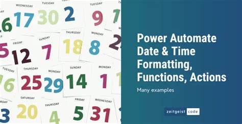 date and time functions power automate