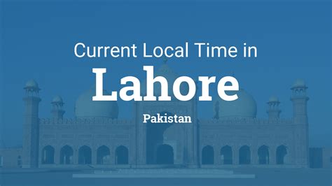date and time in lahore