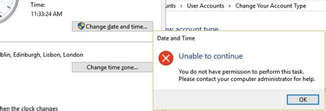Date And Time Unable To Continue Server 2019