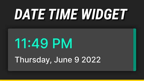 date and time widget for website