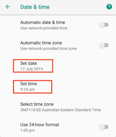 date and time wrong on phone android