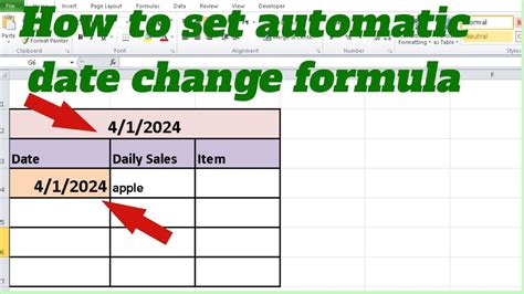 date automatically changes in excel