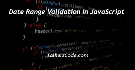 Date Between Range Javascript