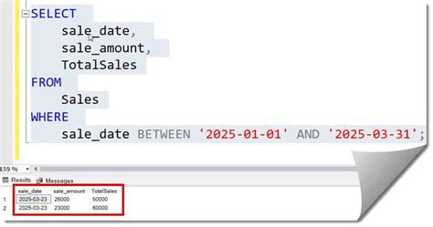 Date Between Where Sql