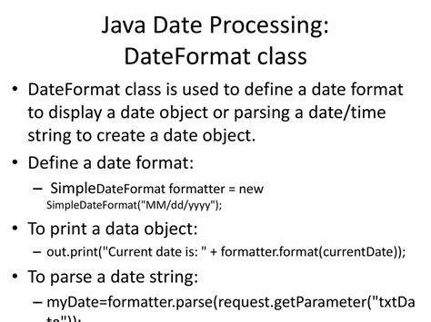 Date Define In Java