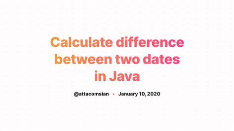 Date Difference Java