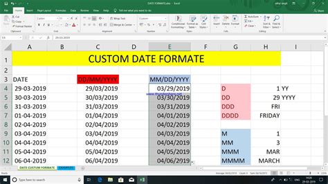 date format dd mm yyyy in excel