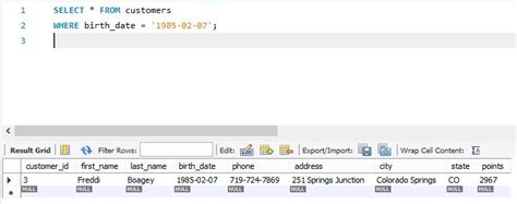 date format in sql