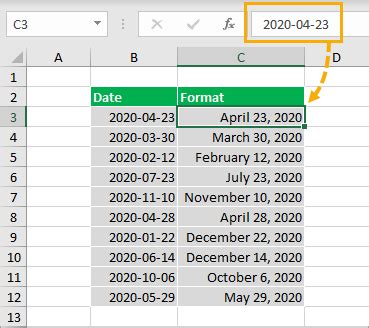 date format month name