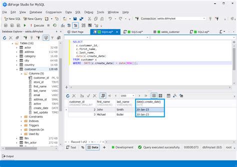 date function in mysql workbench