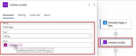 date functions in power automate