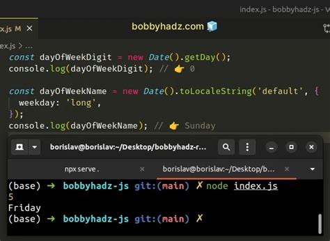 date get day of week javascript