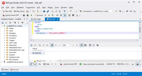 date in oracle format