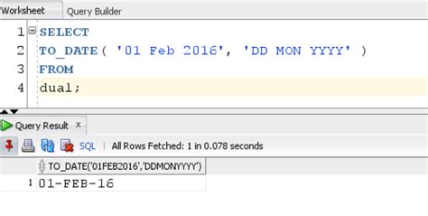 date in oracle sql