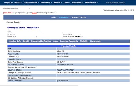 date of coverage sss employer sample